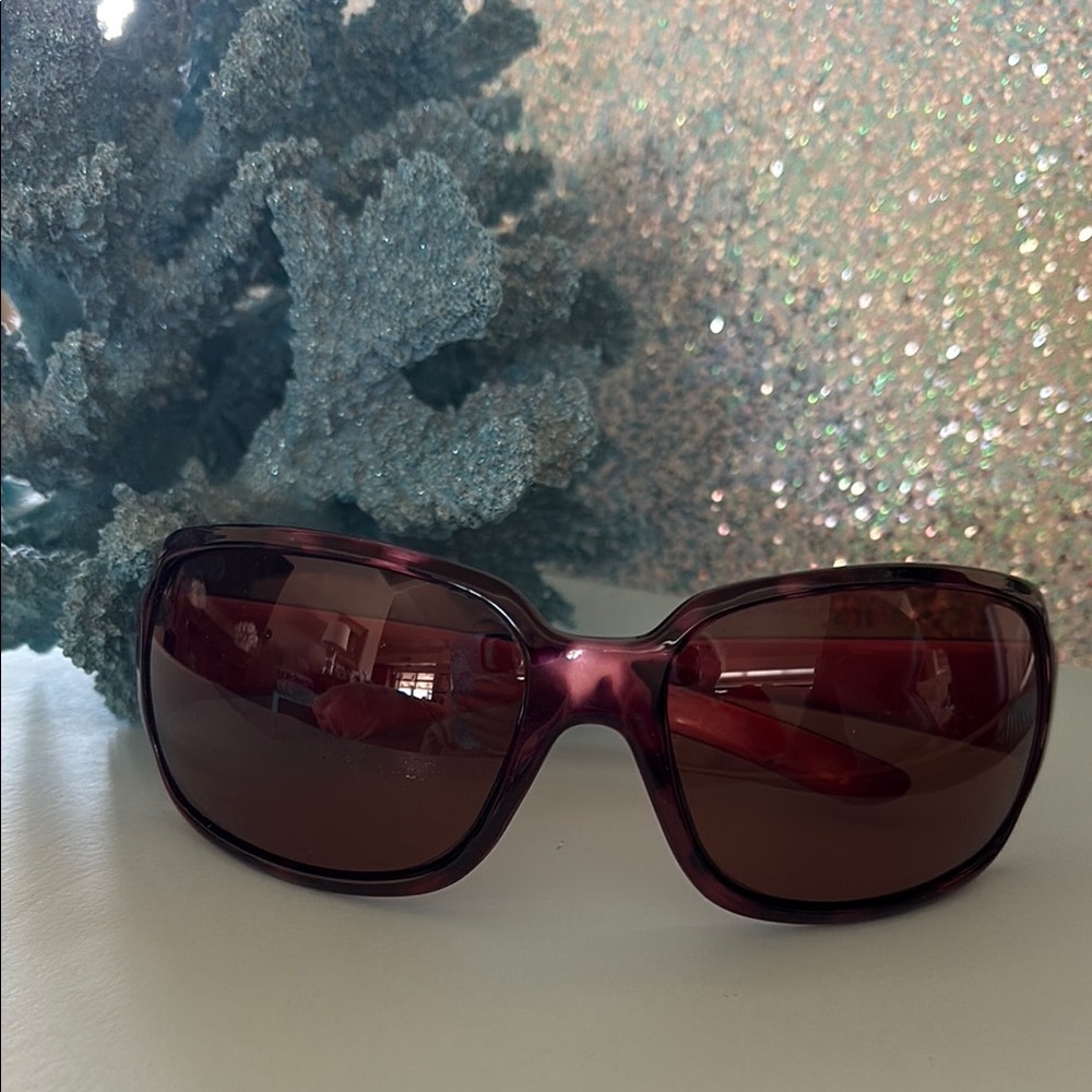 SUNCLOUD Cookie YS Purple and Black Tortoise Oversized Polarized Sunglasses - Picture 3 of 16
